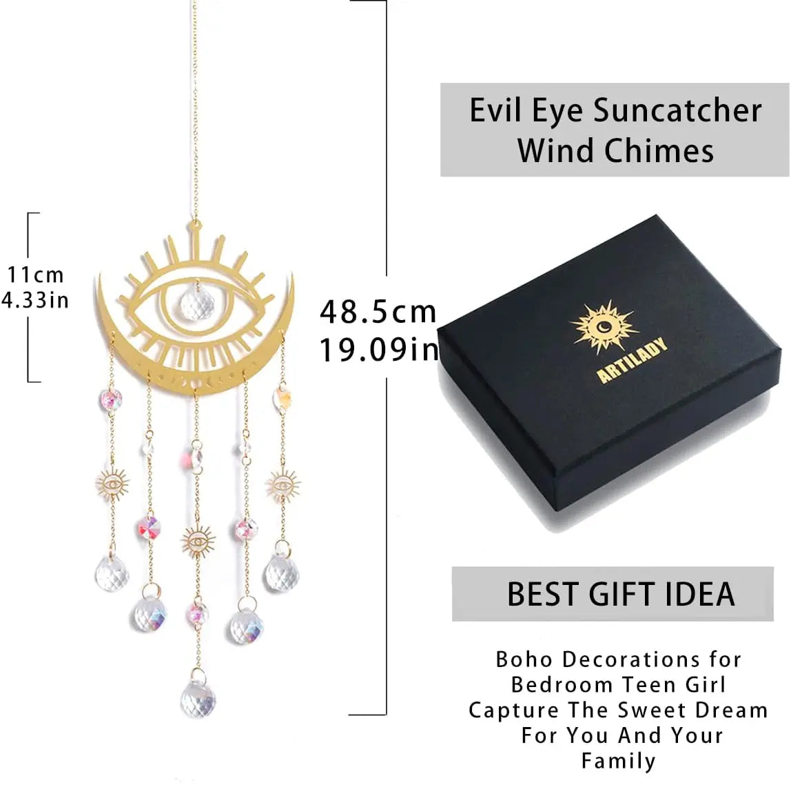 Crystal Ball Wind Chimes With Prisms For Indoor Outdoor Decor