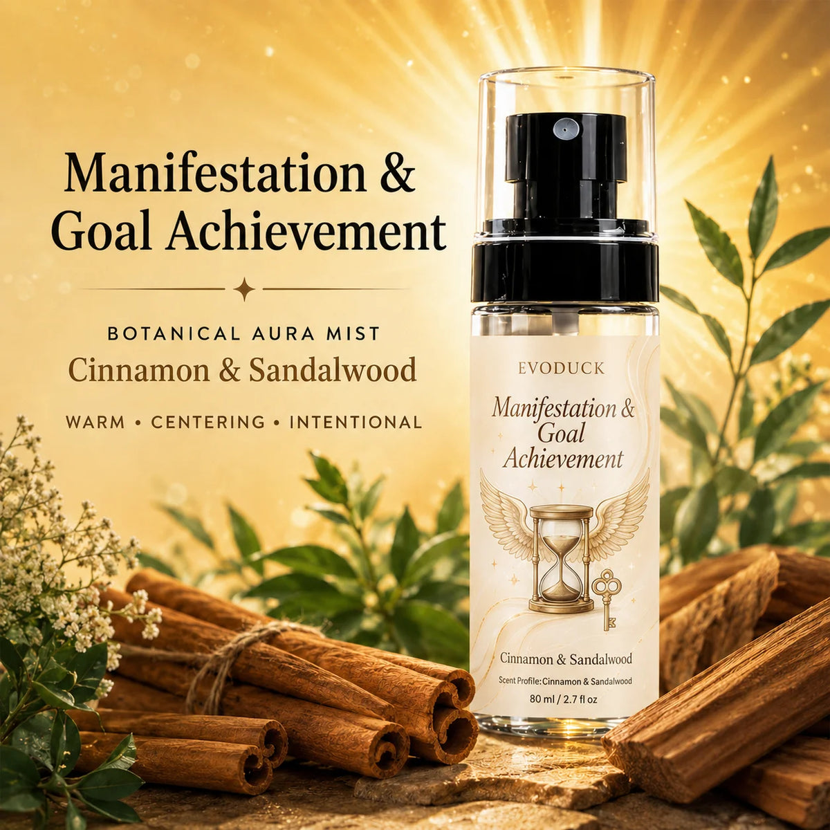 Cinnamon And Sandalwood Aura Room Spray For Home Office Meditation Ritual