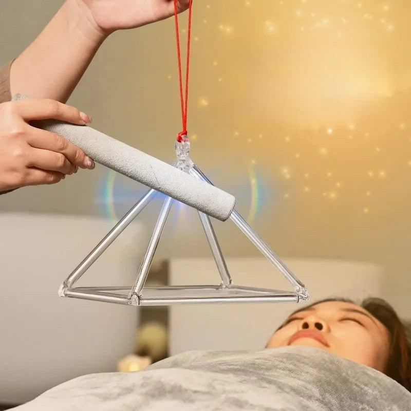 Quartz Singing Bowl Crystal Pyramid For Meditation And Sound Therapy