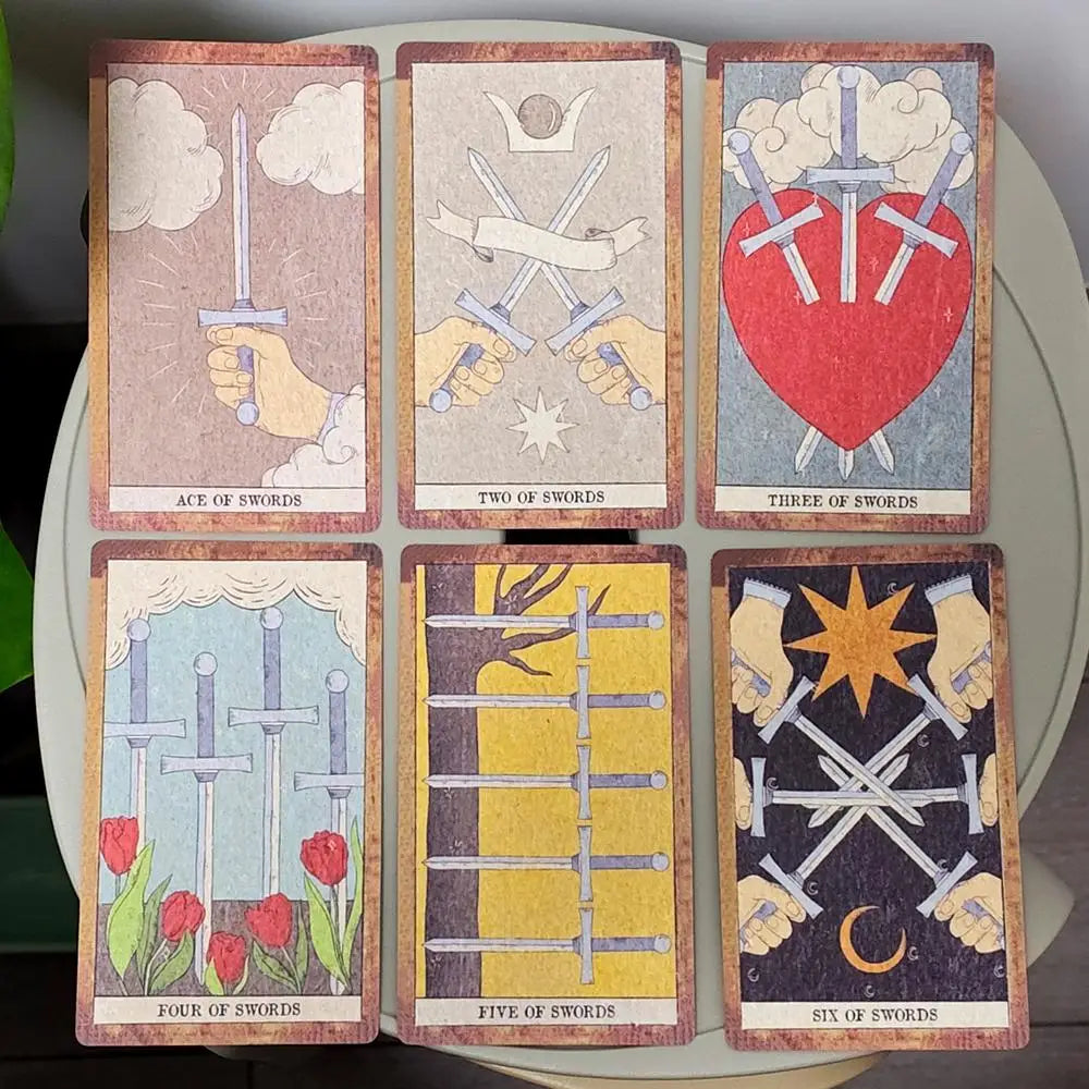 Moon Magic Tarot Deck 78 Vintage Style Divination Cards Set