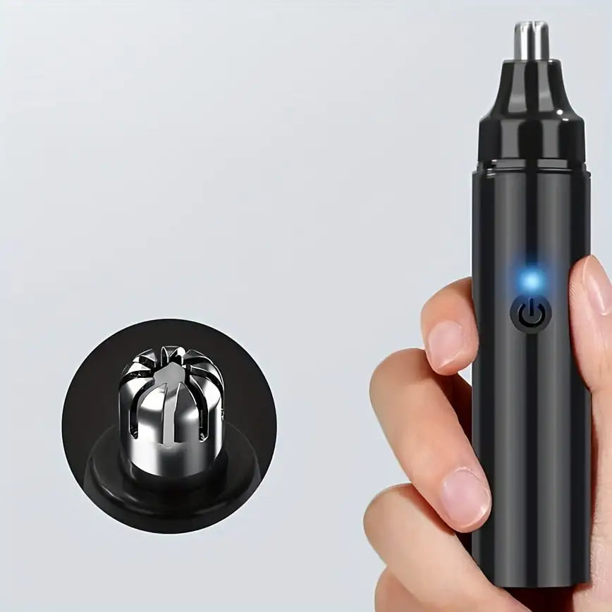 Rechargeable Nose Hair trimmer and Facial Hair remover for Men Nose Hair Shaver for nasal clearance - portable grooming tool