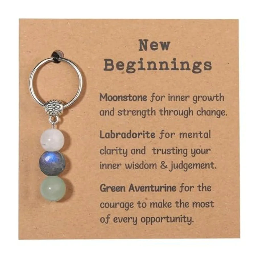 Ginazl Natural Crystal Keychain Gift for Coworker Women