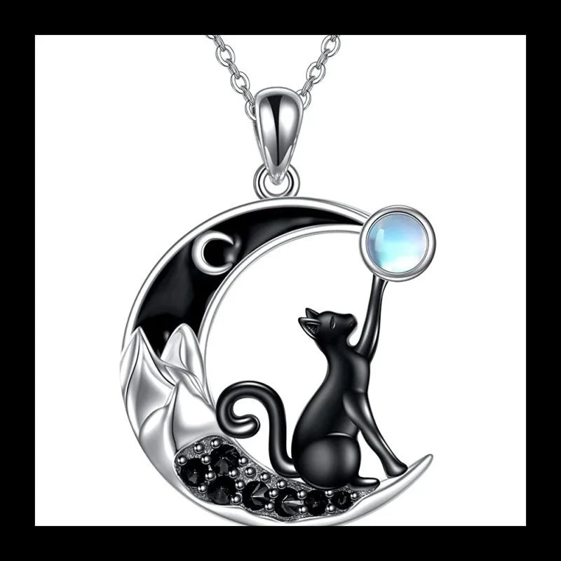 Cat Collarbone Chain Necklace With Zircon For Women