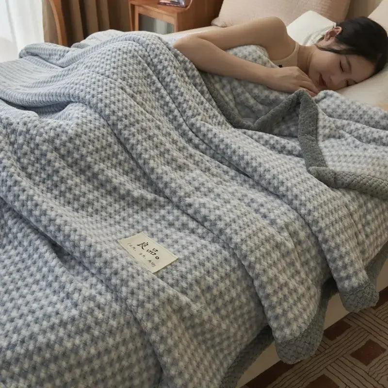 Knit Chenille Blanket Throw Machine Washable For Couch