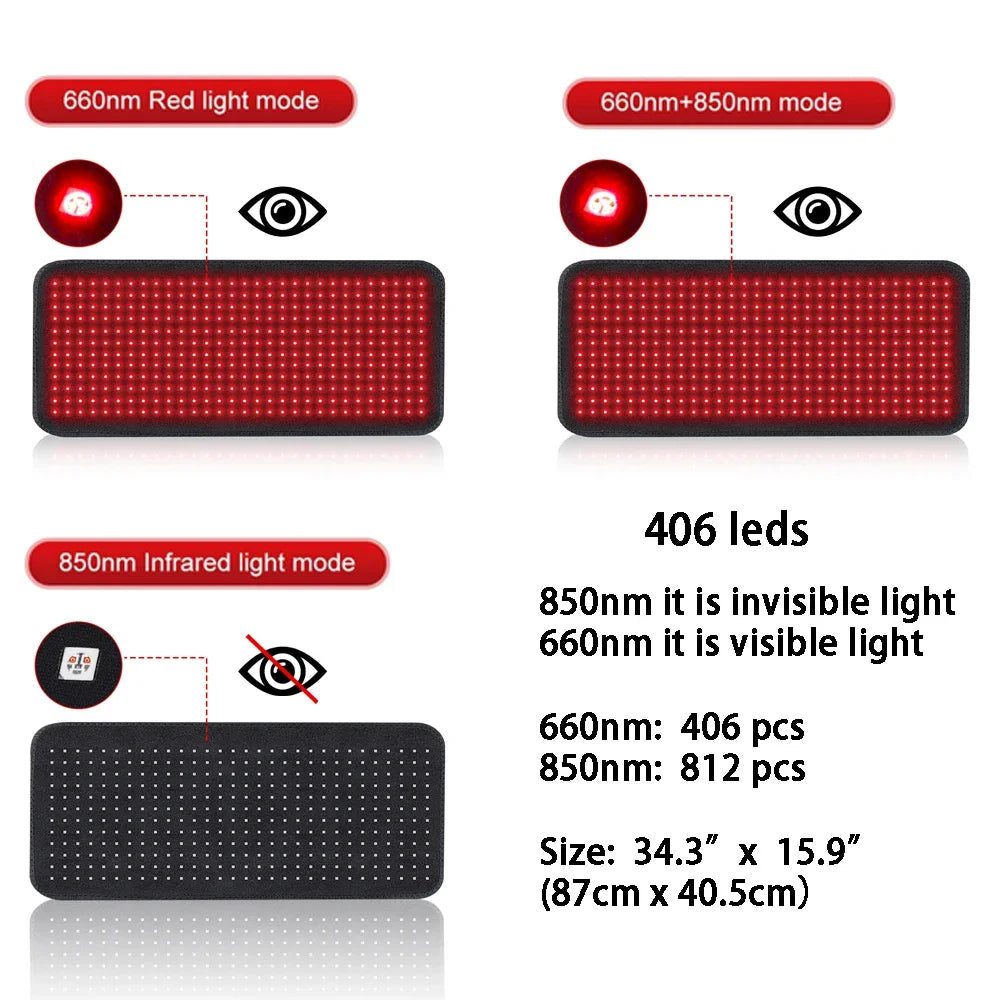 Astarexin LED Light Therapy Heating Pad 660nm 850nm Pain Relief