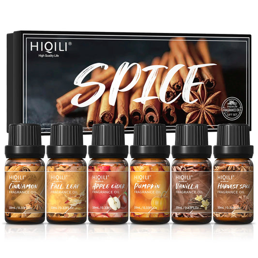 HIQILI Fragrance Oil Set 6 Pack Pure Perfume Oils Collection