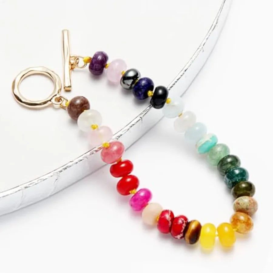 Jojomina Boho Beaded Bracelets For Women Gemstone Jewelry Handmade