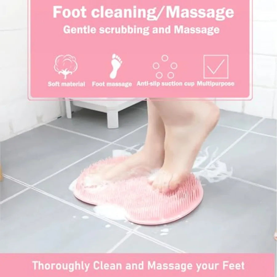 Silicone Shower Feet And Back Scrubber Mat