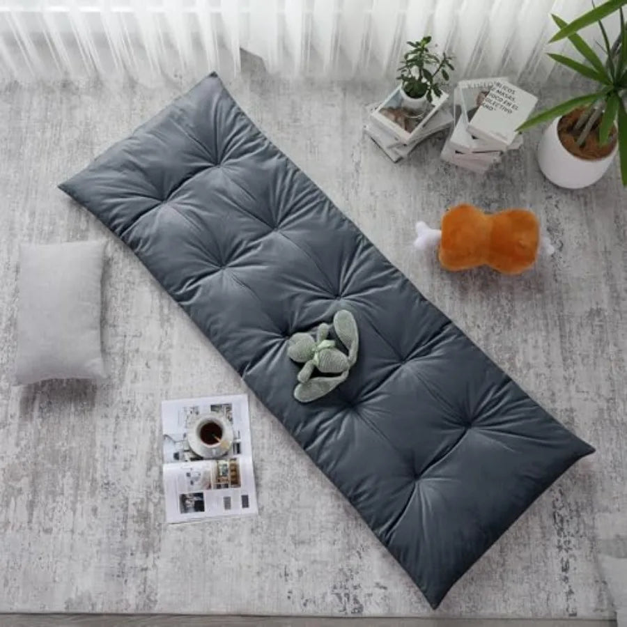 Floor Lounger Pillow Foldable Tufted Cushion for Yoga and Meditation
