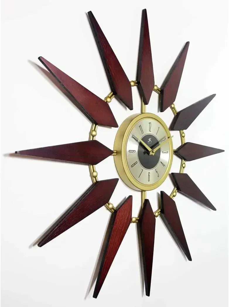 Orion Starburst Wall Clock Mid Century Modern 30 inch
