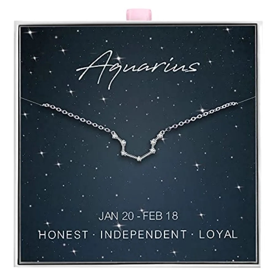 925 Sterling Silver Constellation Horoscope Necklace For Women
