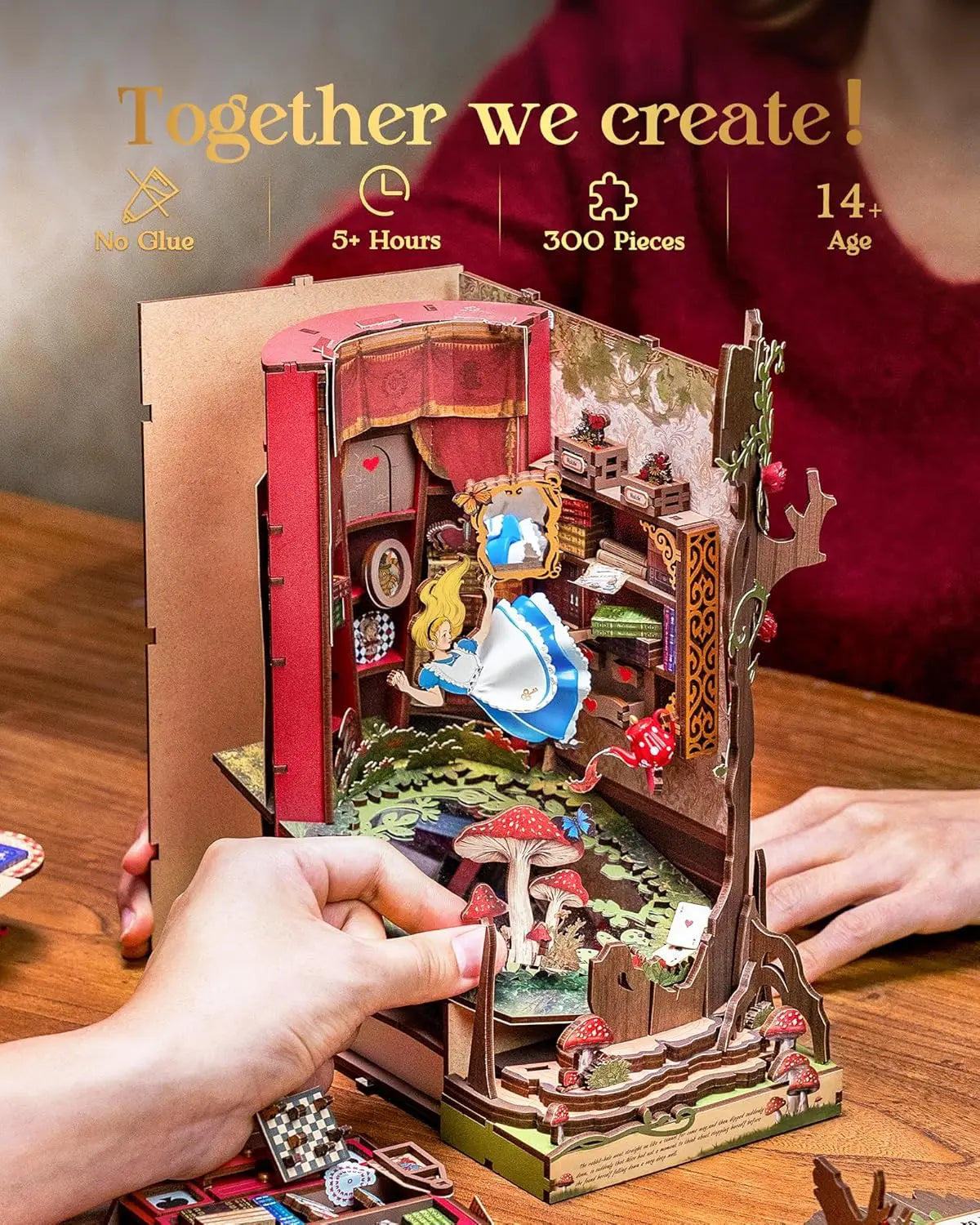 Robotime Rolife Fall Into Wonder 3D Mini Book Nook Kit