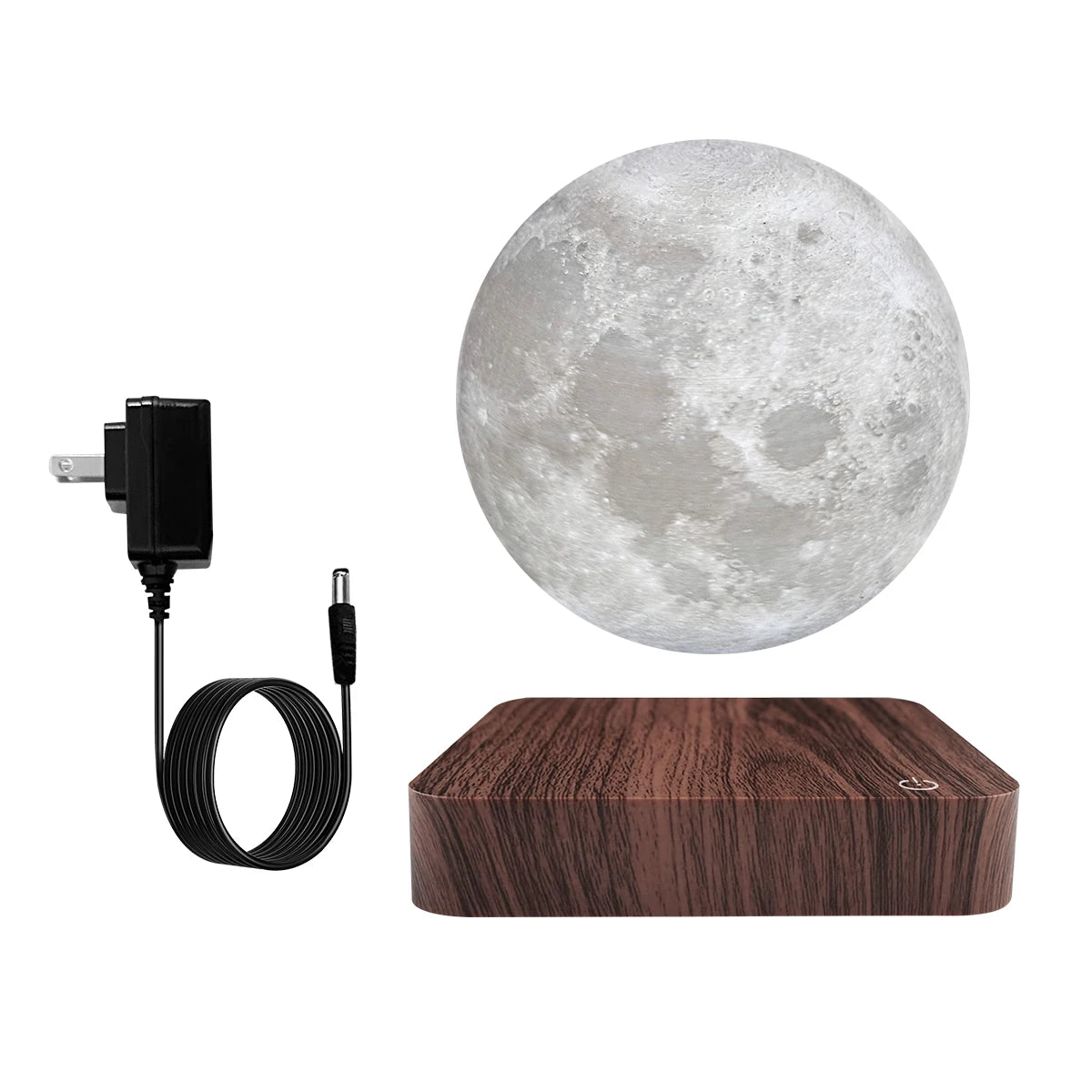 Aiopp Magnetic Floating Moon Lamp With Wooden Base Three Modes