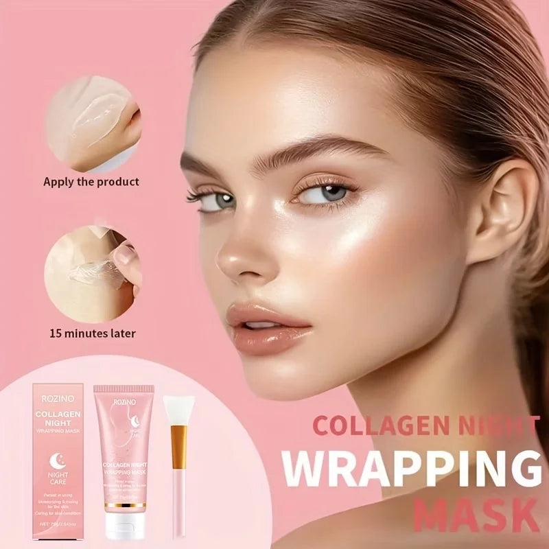 Collagen Overnight Facial Mask With Hyaluronic Acid For Hydration