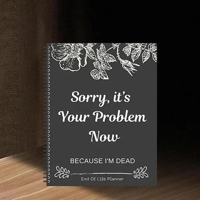 Funny End Of Life Planner Workbook Stress Free Gift Organizer