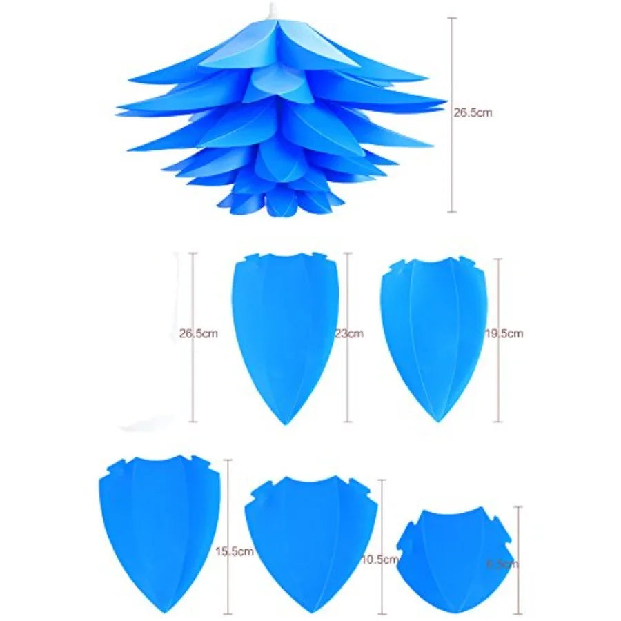 DIY Magnetic Jigsaw Lotus Flower Lamp Shade Plastic Pendant Lighting