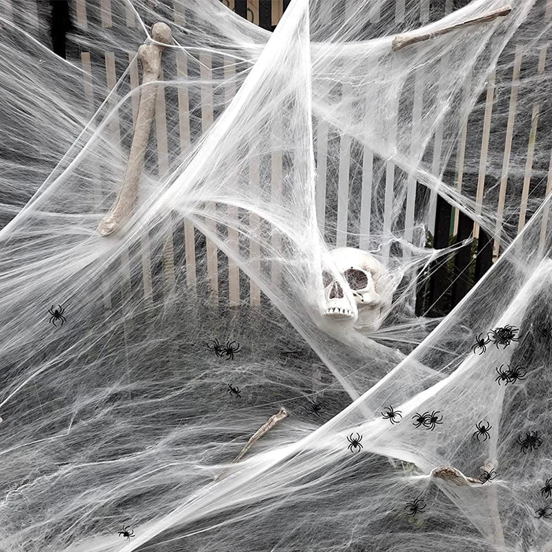 Artificial Spider Web Halloween Decoration For Haunted House Parties