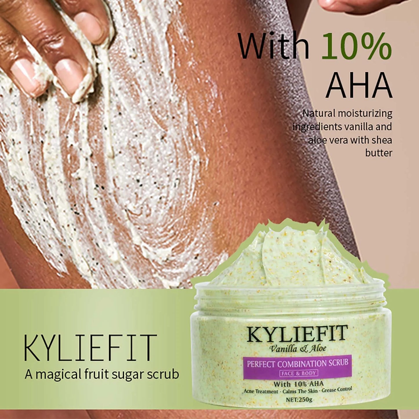 AILKE KYLIEFIT Premium Organic Scrub Set For Face And Body