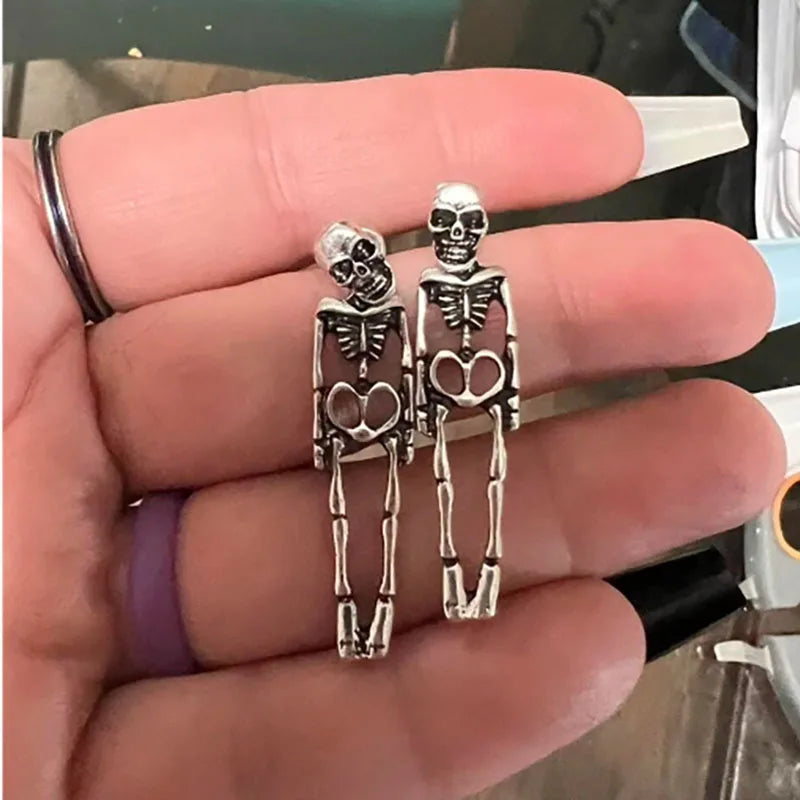 Premium Punk Gothic Skeleton Drop Earrings For Women