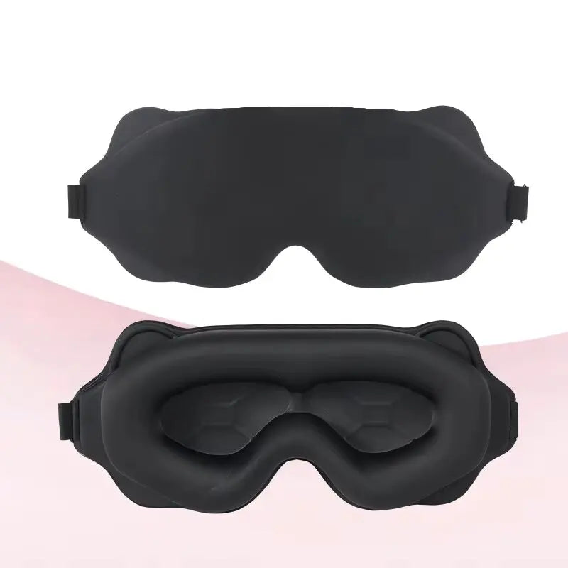 Weighted 3D Contoured Sleep Eye Mask With Soft Cotton Blend