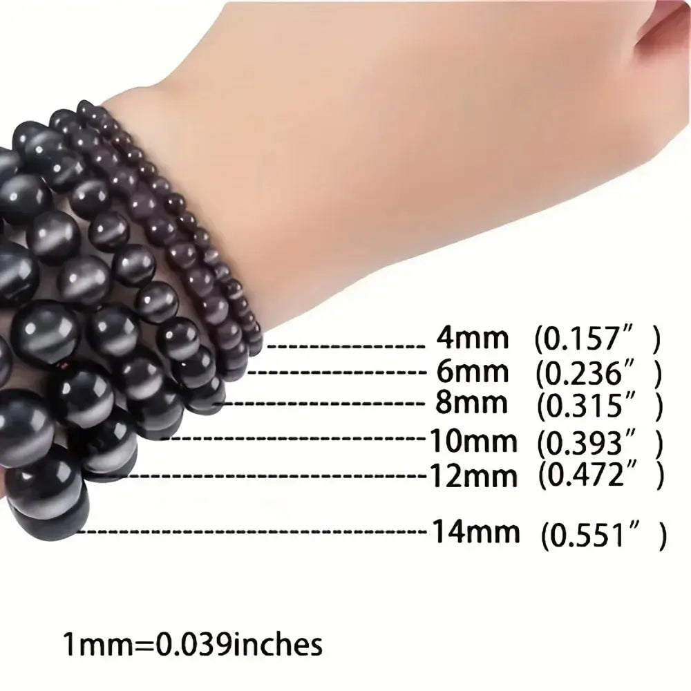 Natural Stone Crystal Bead Amethyst Multi Layered Elastic Bracelet