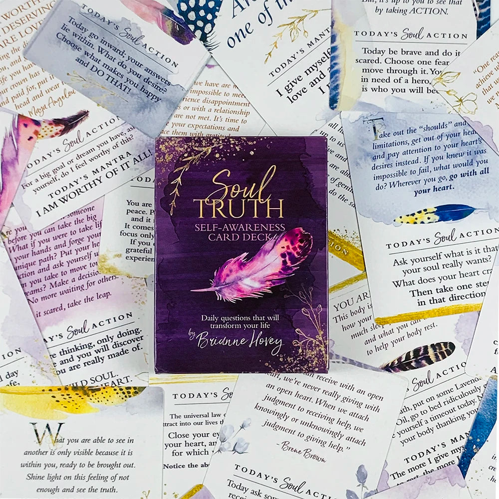 Soul Truth Self Awareness Oracle Cards Deck Daily Questions Transformation