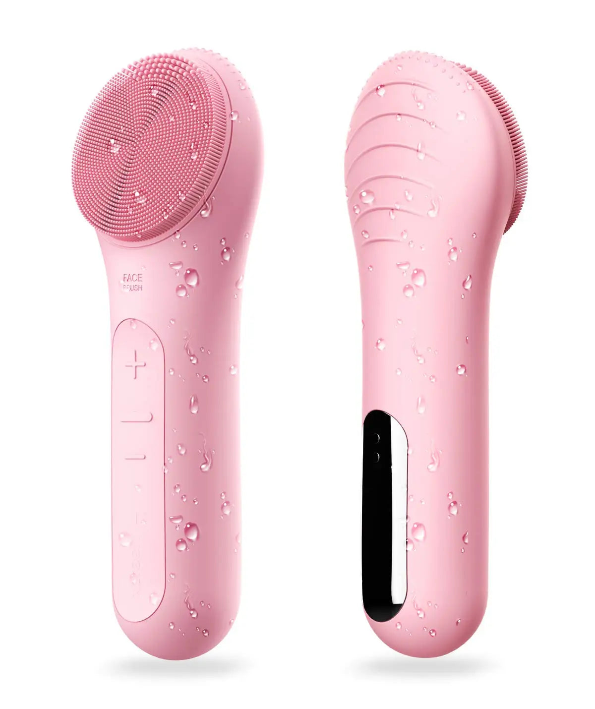 Waterproof Rechargeable Electric Face Cleansing Brush for Men & Women, Exfoliating Massaging Pink