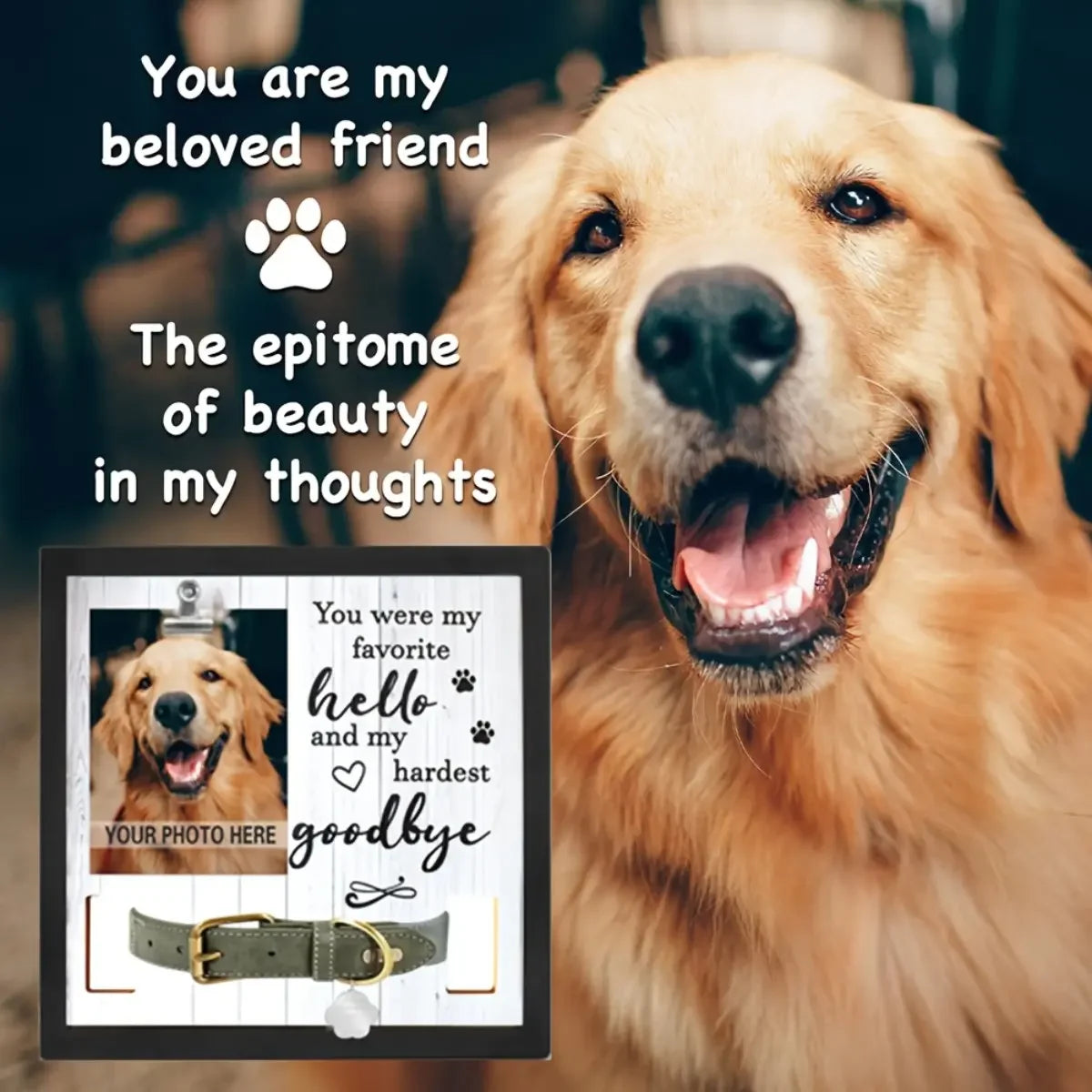 Pet Memorial Photo Frame Dog And Cat Remembrance Keepsake