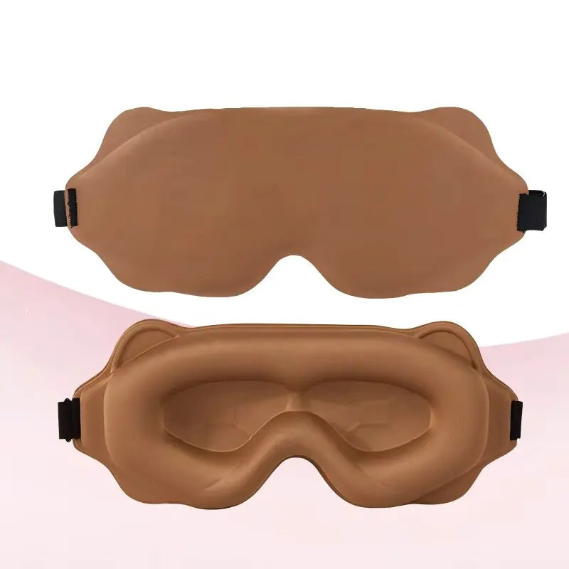 Weighted 3D Contoured Sleep Eye Mask With Soft Cotton Blend