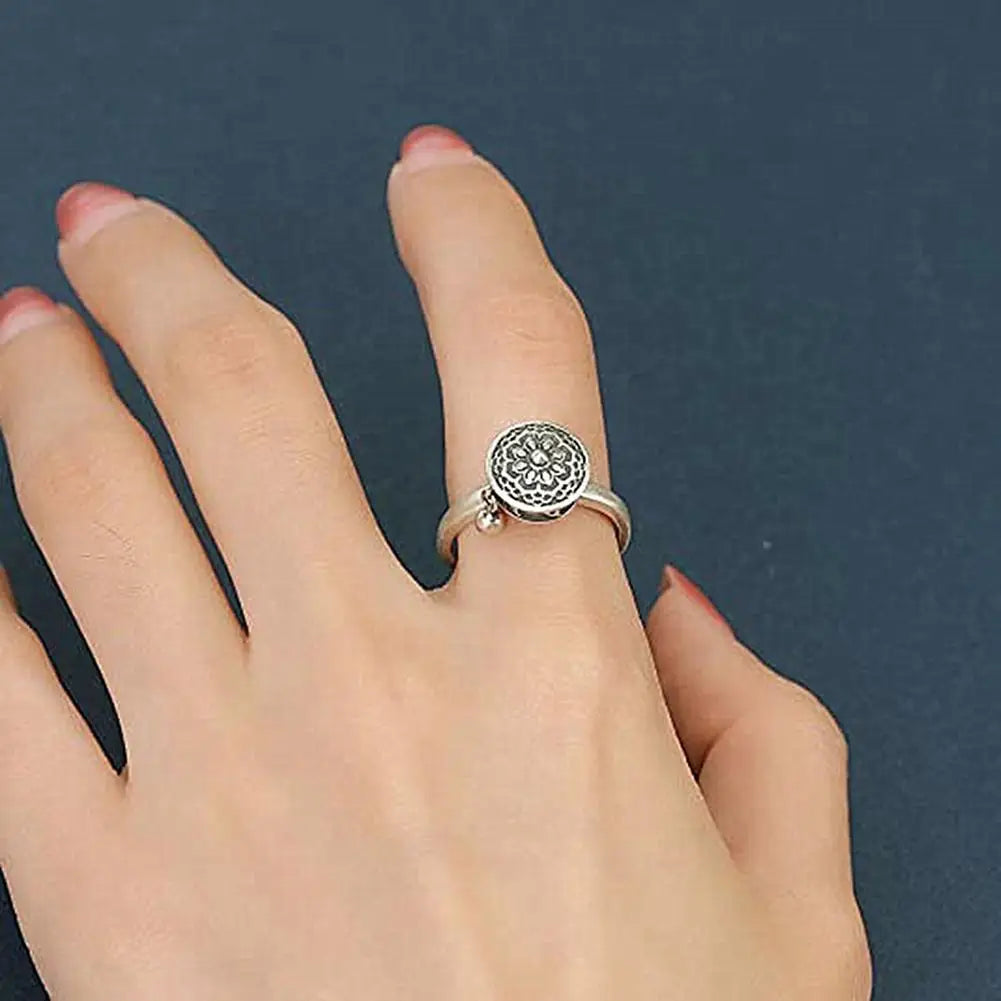 Rotation Lotus Anti Stress Ring For Anxiety Relief Unisex