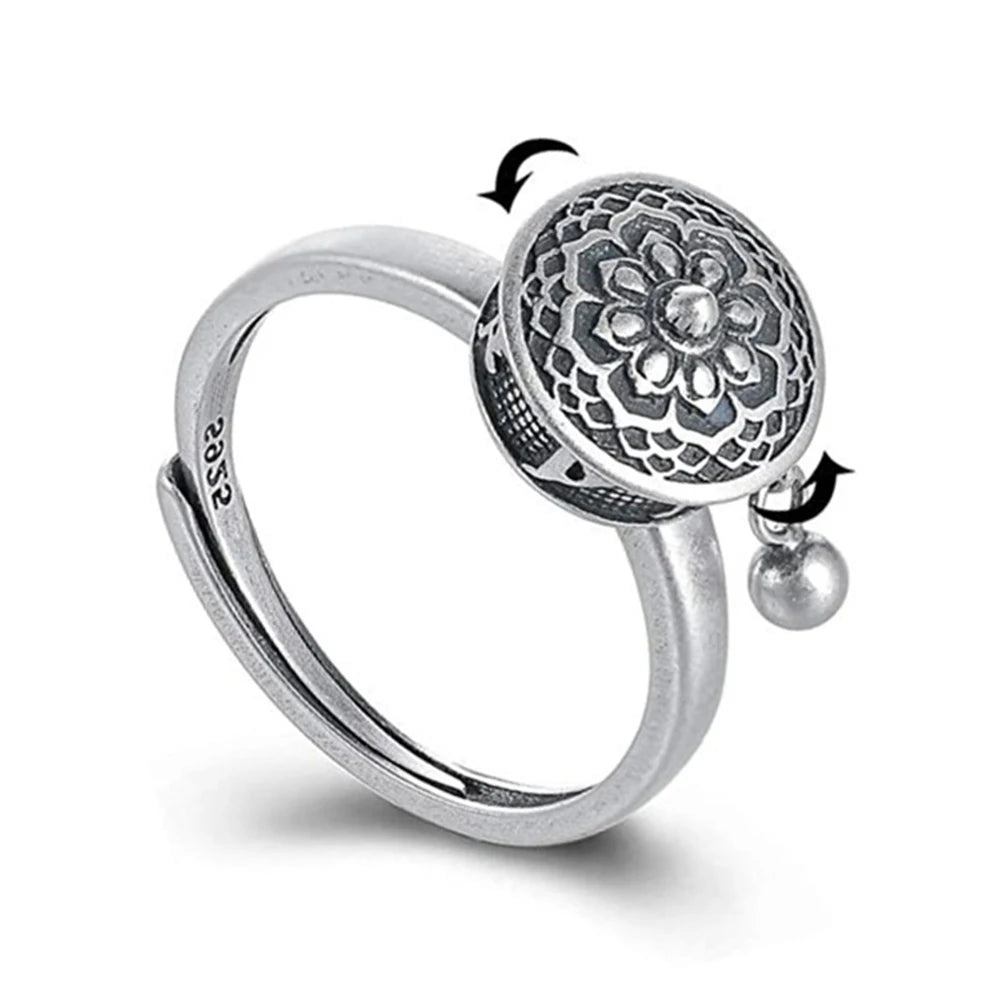 Rotation Lotus Anti Stress Ring For Anxiety Relief Unisex