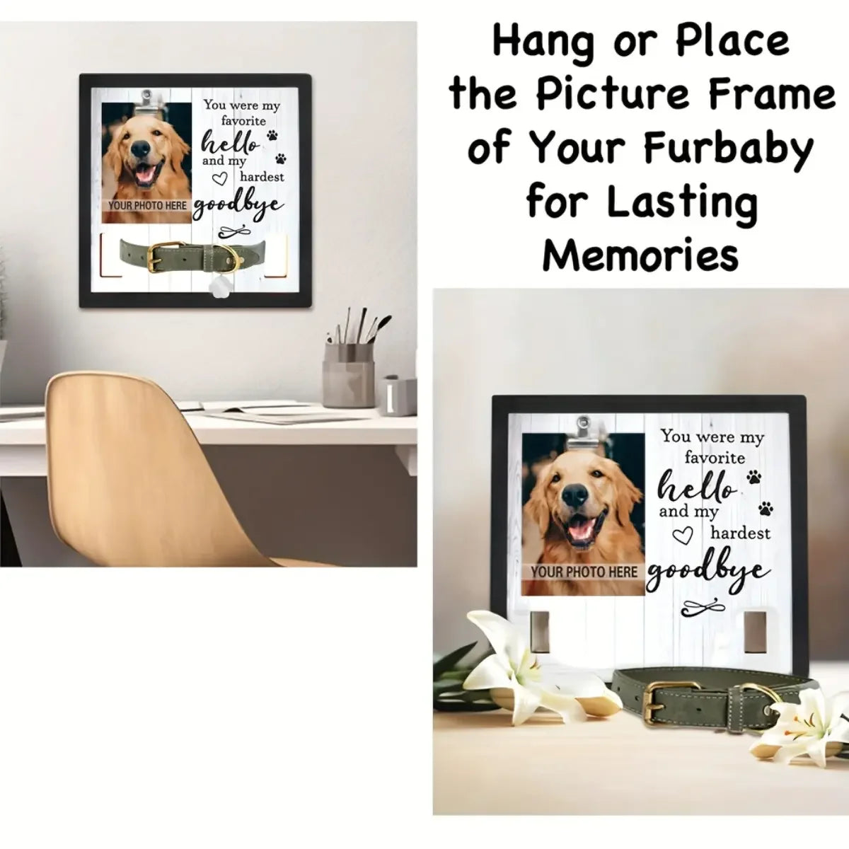 Pet Memorial Photo Frame Dog And Cat Remembrance Keepsake