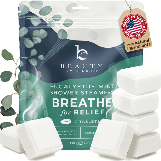 Shower Steamers Aromatherapy - USA Made with Natural Ingredients, Eucalyptus Essential Oil, Large Shower Bombs, Relaxation Spa Gifts