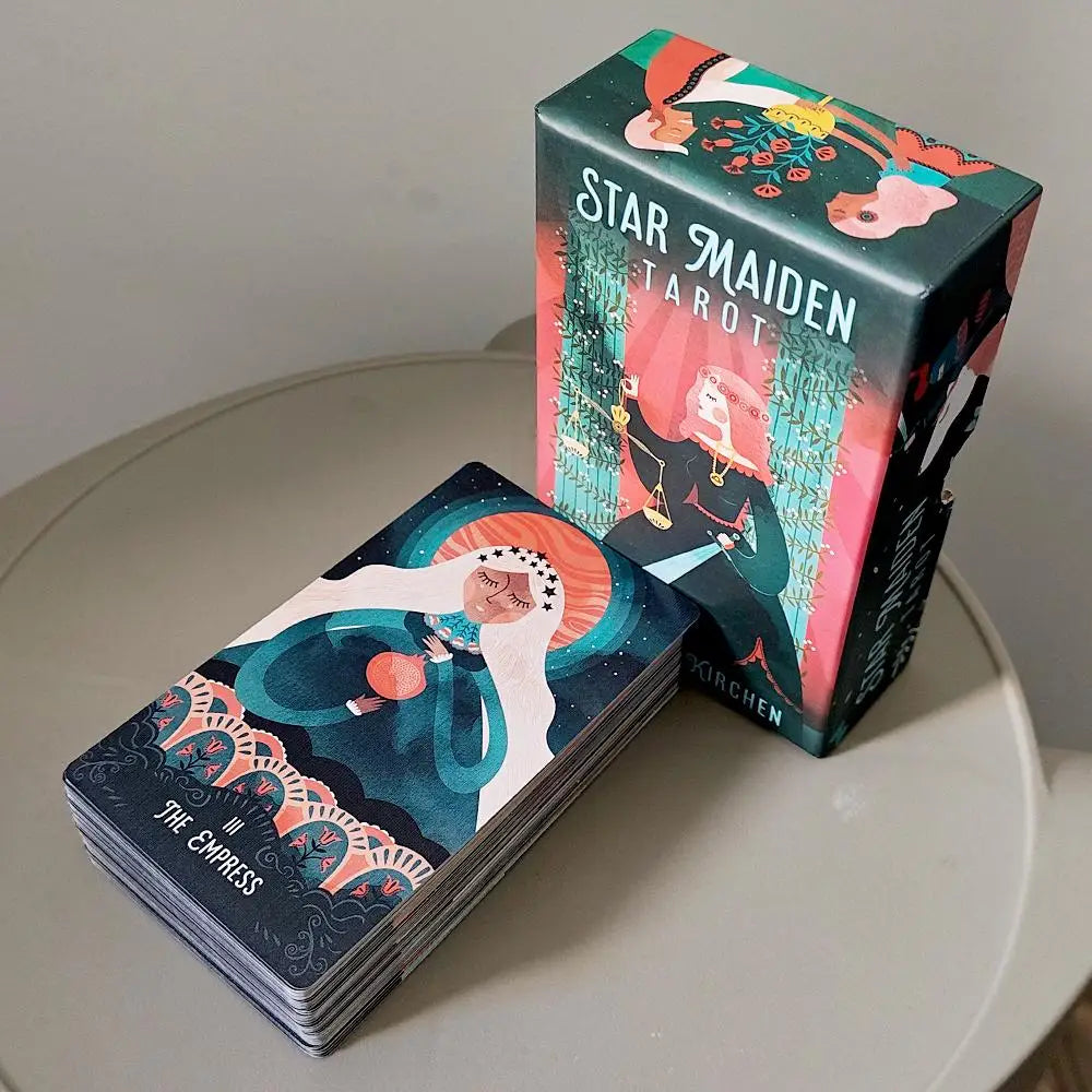 Star Maiden Celestial Tarot Deck Featuring Mystical Divine Illustrations