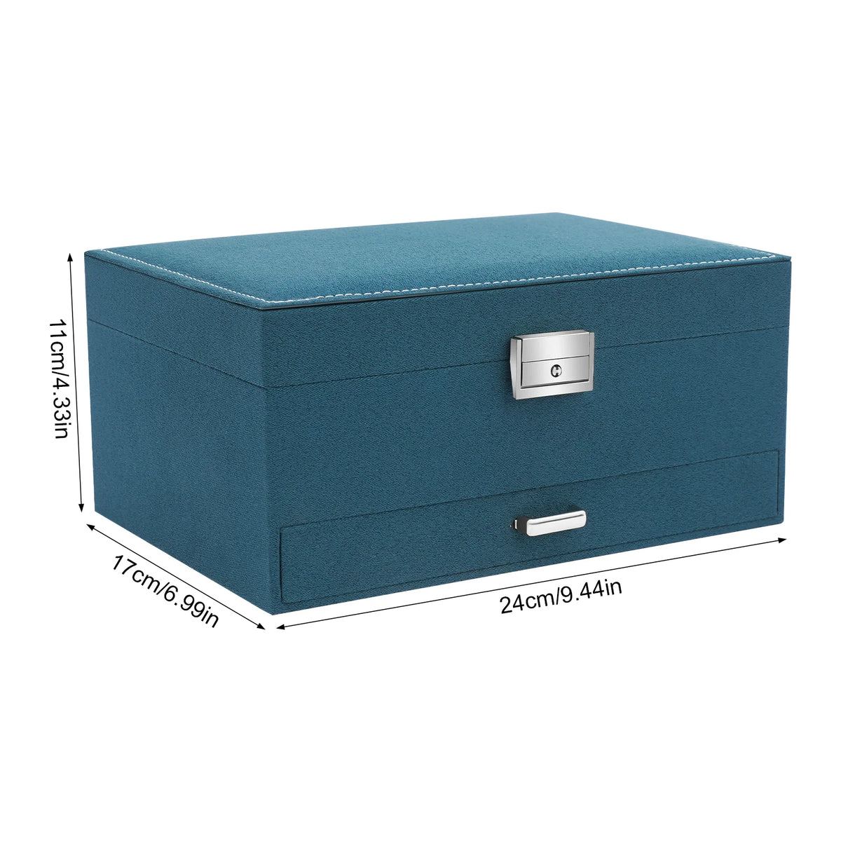 Three Tier Jewelry Box Organizer With Ring And Earring Storage