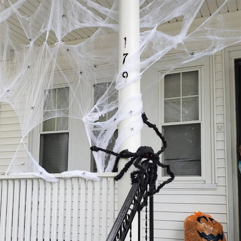 Artificial Spider Web Halloween Decoration For Haunted House Parties