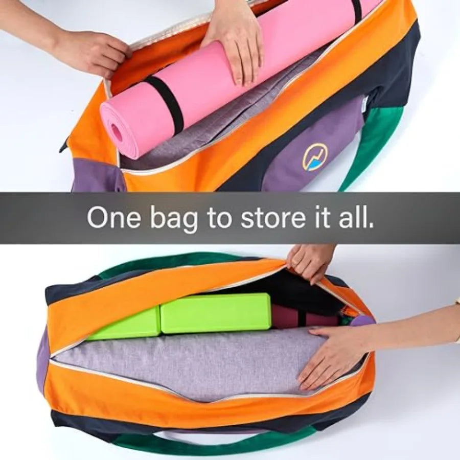 Yoga Mat Bag With Full Zip And Three Zipper Pockets