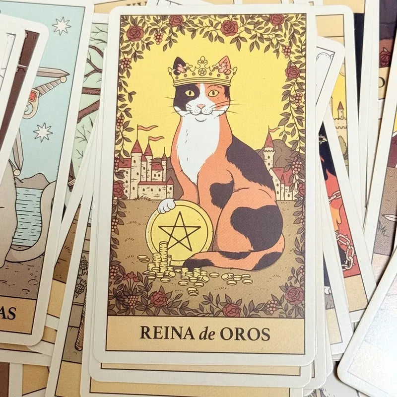 Tarot Of The Cats 78 Card Deck Spanish Edition For Divination