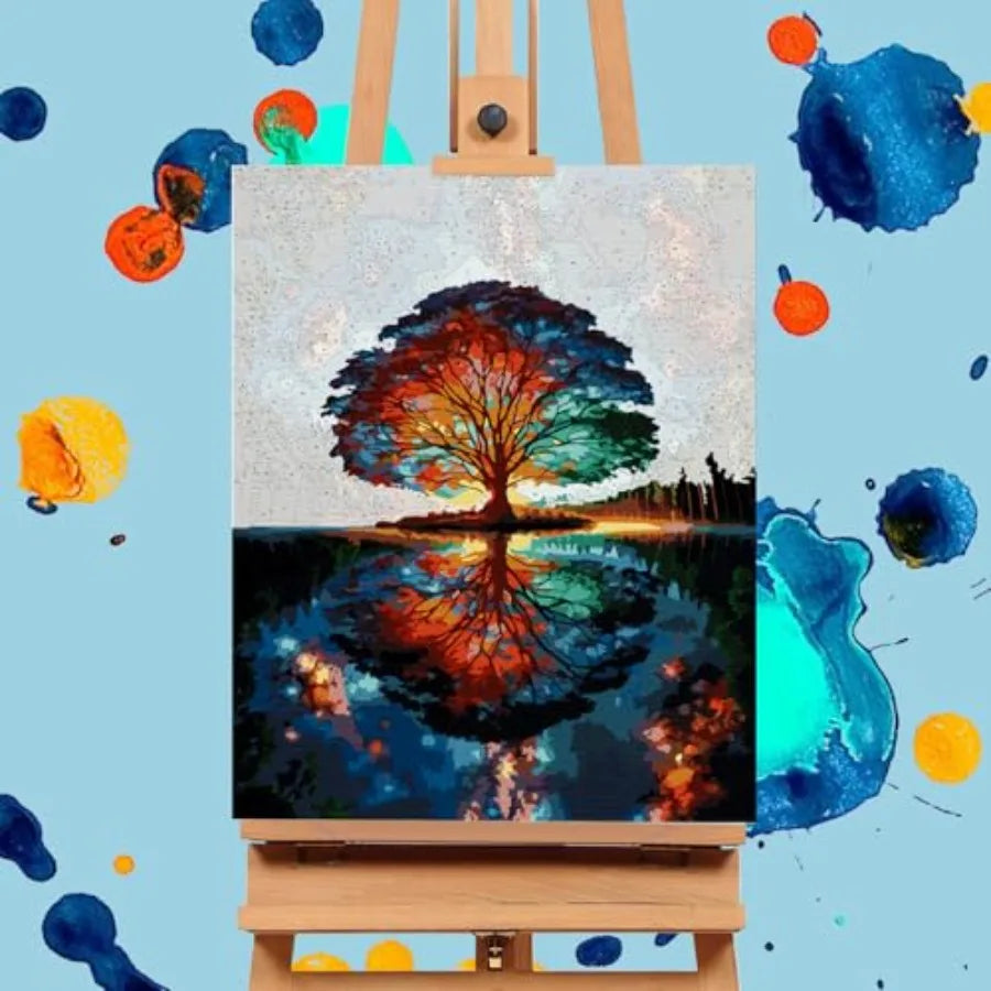 Tree of Life Acrylic Paint by Number Kits on Canvas for Adult Beginners