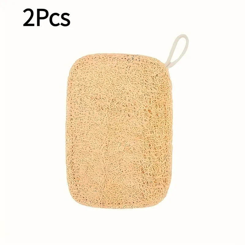 Premium 6Pcs Natural Loofah Exfoliating Sponges for Bathroom