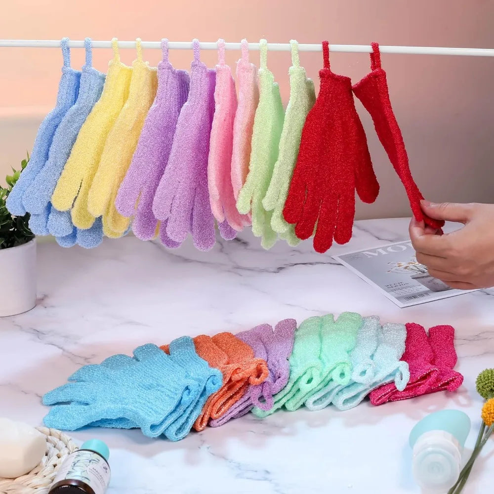 24-Piece Exfoliating Bath Gloves Set for Spa Skin Care