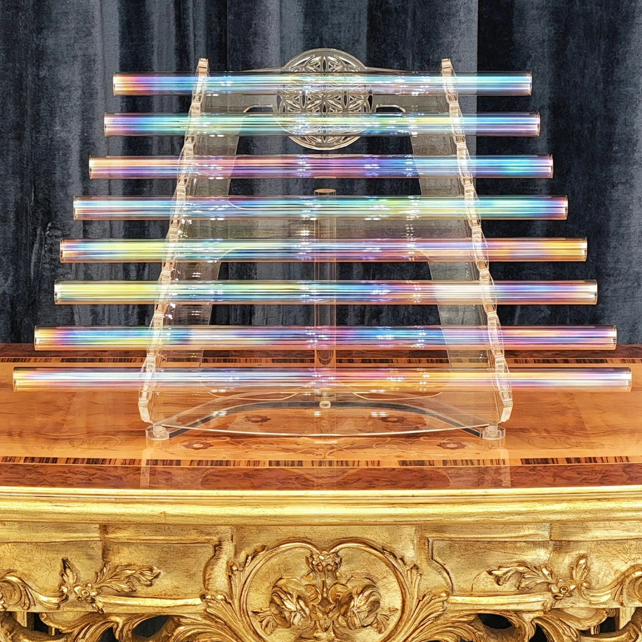 Aurora Toned 8 Tone Quartz Sound Harp For Meditation