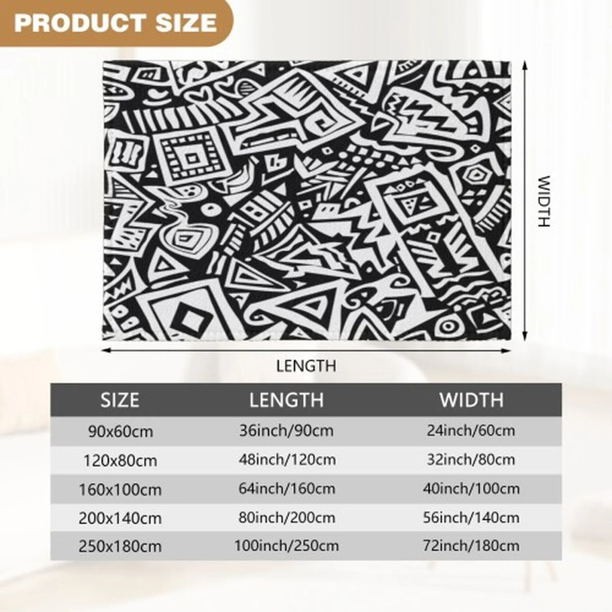 Boho Non-Woven Polyester Area Rug with Dark Gothic Floral Design