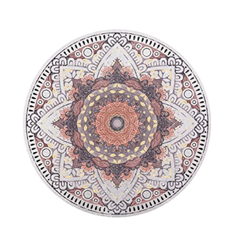 Non Slip Round Yoga Mat For Exercise And Meditation