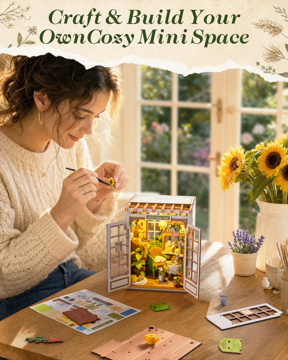 Rolife Book Nook Kit Mini Dollhouse Model Building Set