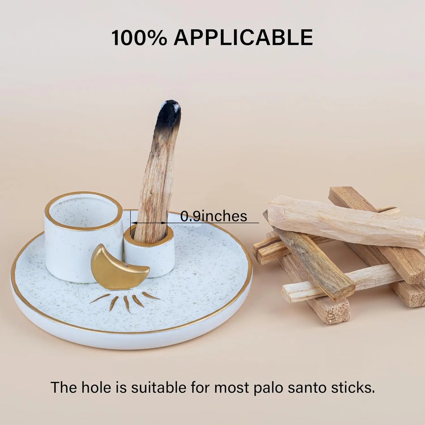 Ceramic Incense And Candle Holder Ash Catcher For Sage