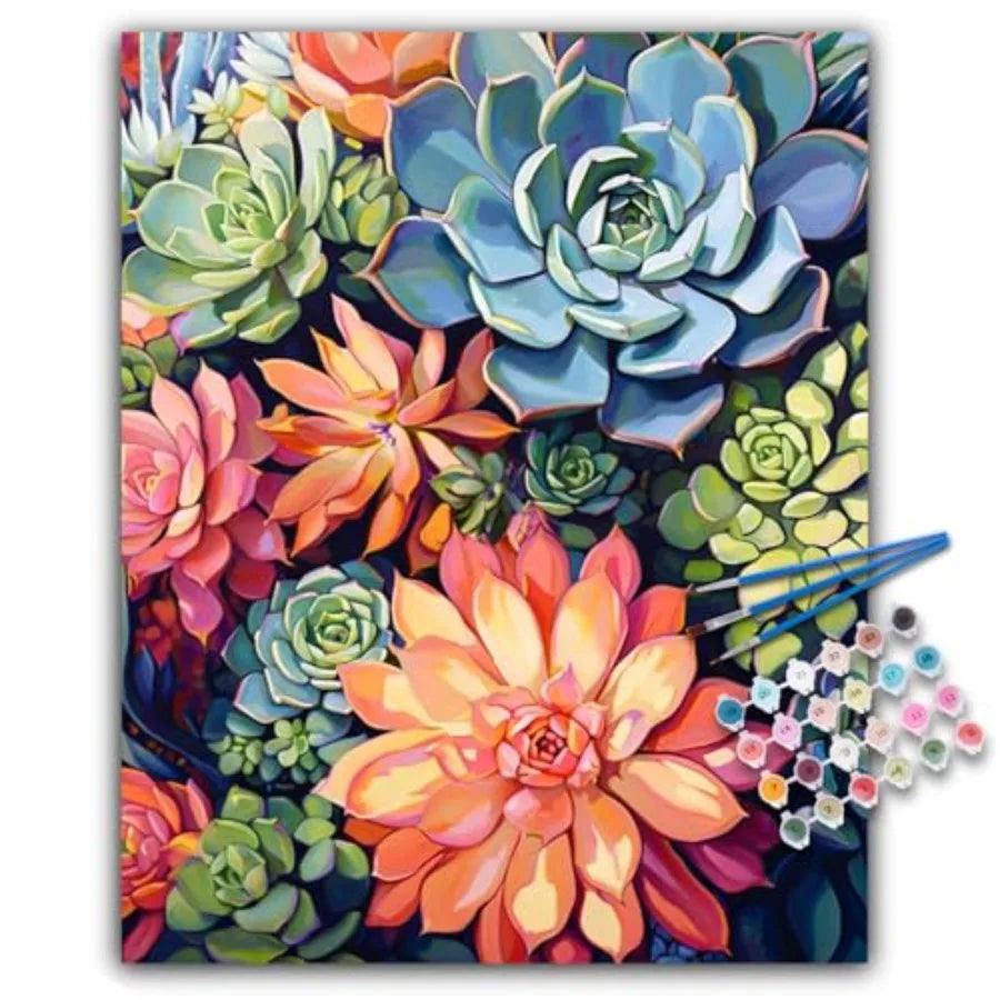 Tree of Life Acrylic Paint by Number Kits on Canvas for Adult Beginners