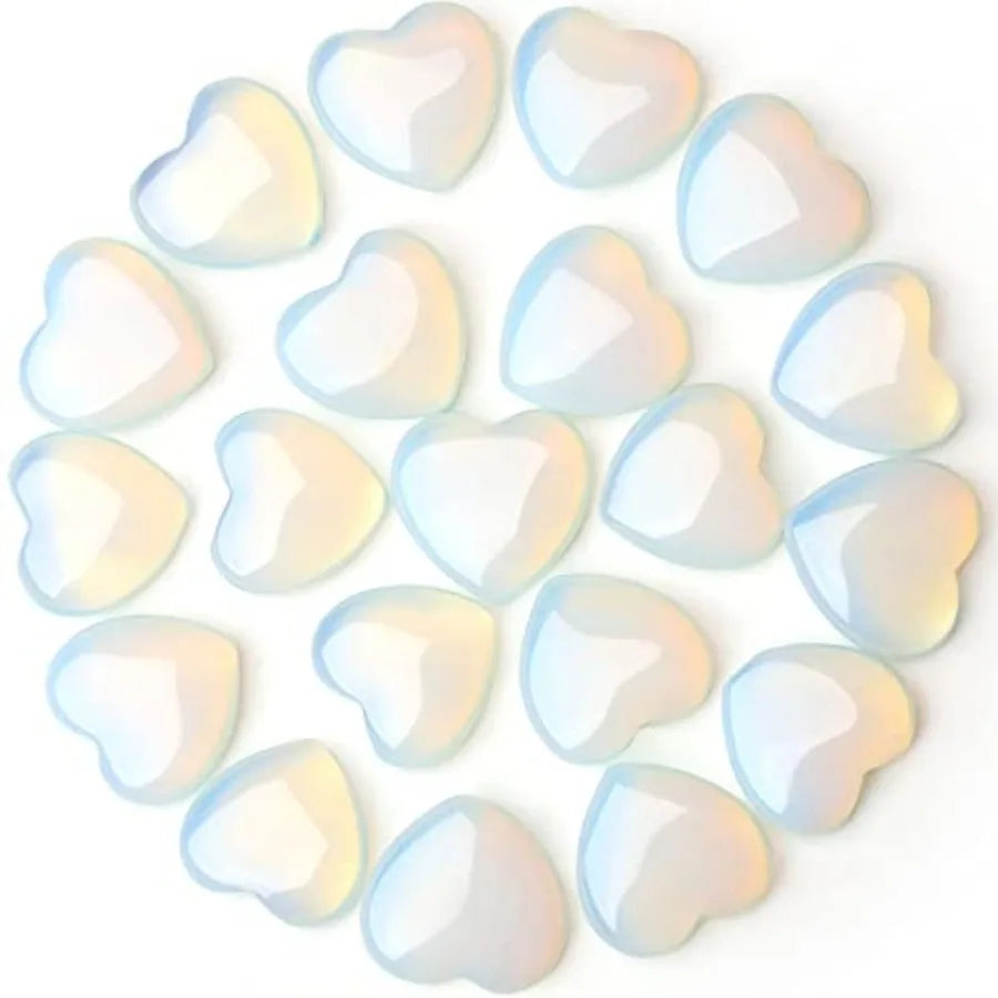 Rose Quartz Heart Crystals Natural Healing Stones Pocket Gems