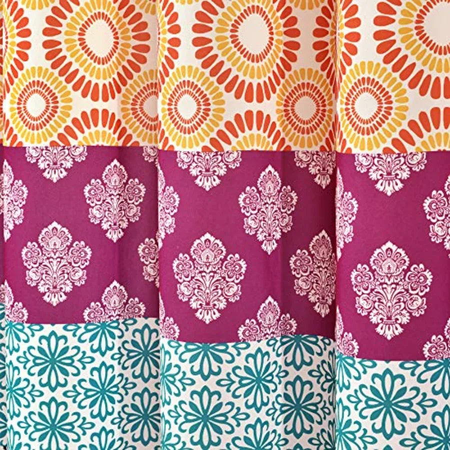 Bohemian Stripe Polyester Shower Curtain Boho Kitchen Bath Decor