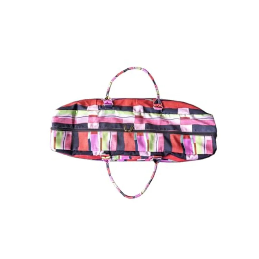 Yoga Mat Duffle Bag Patterned Canvas With Pocket And Zipper